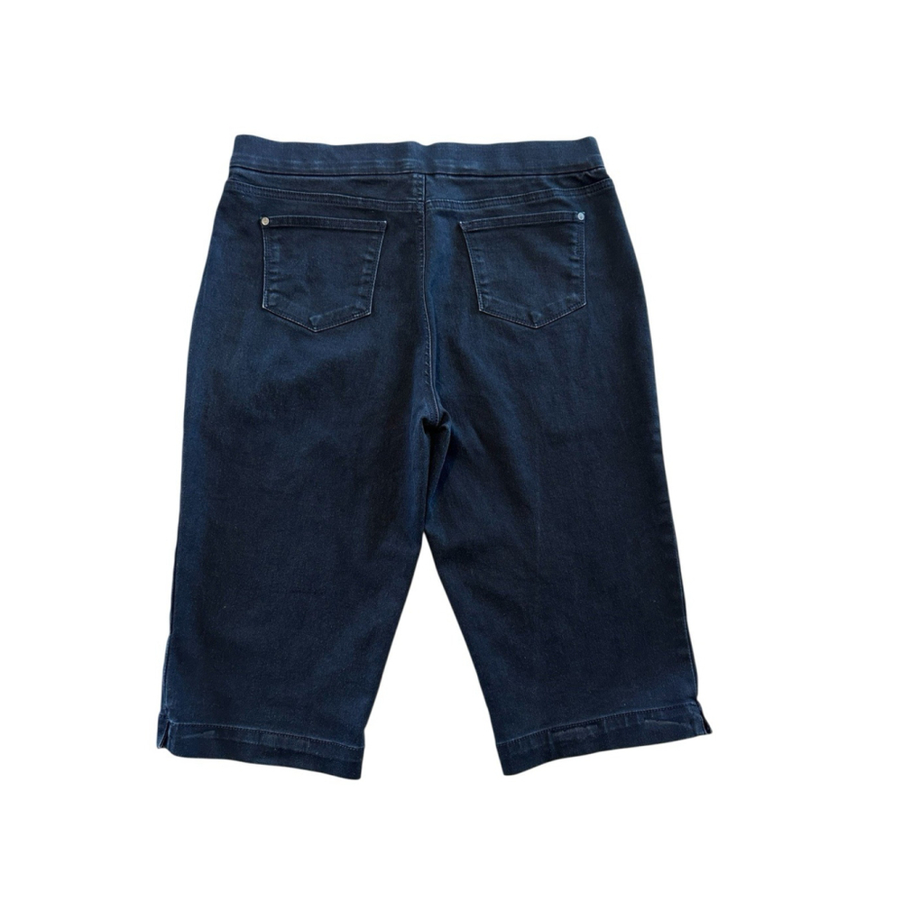 Gloria Vanderbilt Khaki Unltd Capri Pants Women's 14 Blue Stretch Karoline Egypt - Picture 2 of 12